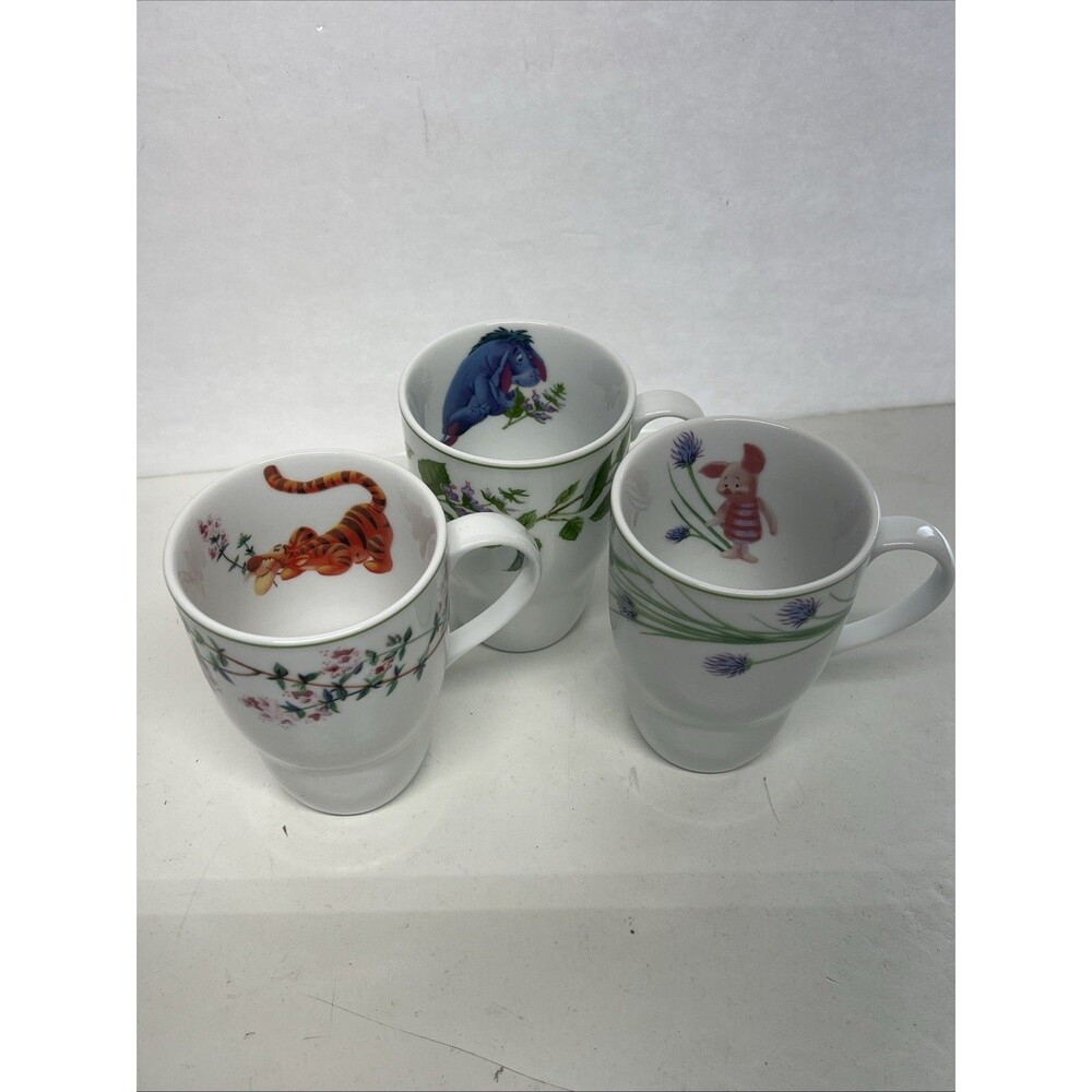Disney Winnie The Pooh Friends Herb Mug Lot Of 3